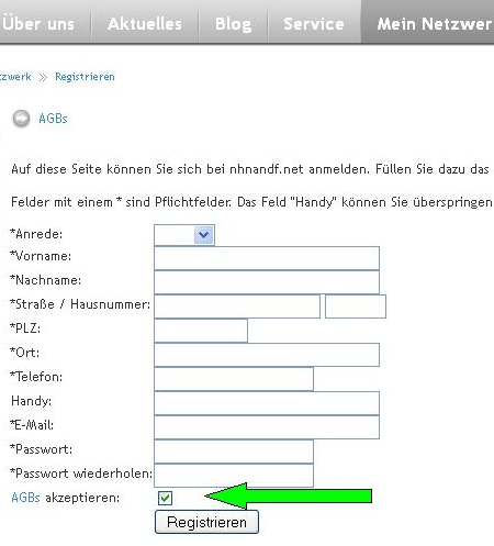 AGB von nhnandf.net auch anklicken